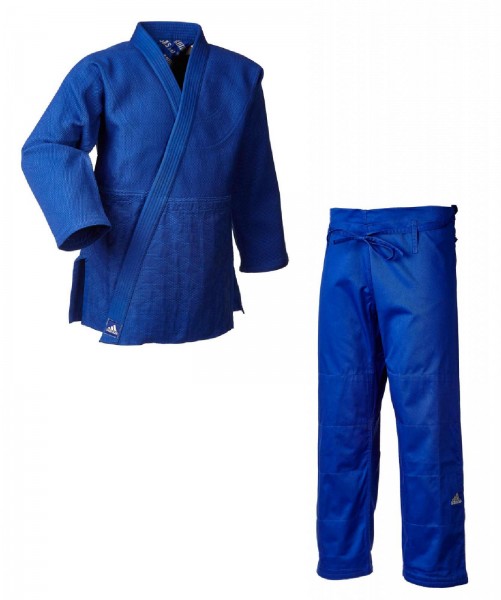 adidas Judo-Anzug "Millenium" blau/silbernes Logo, J990B