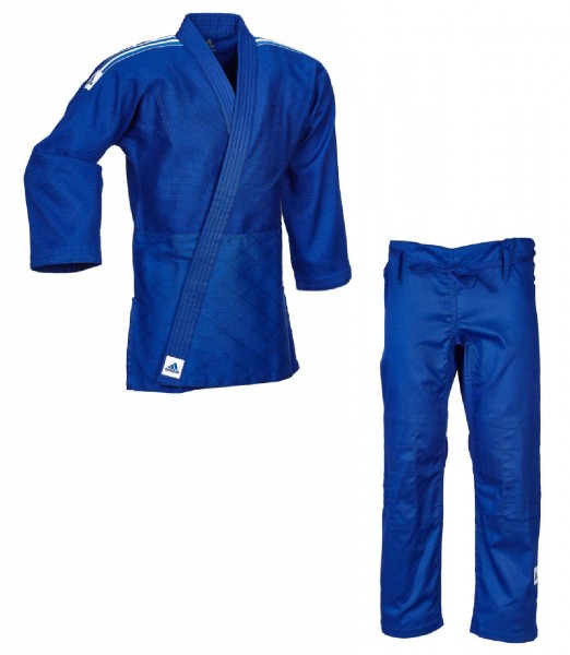 adidas Judo-Anzug "Training" blau/weiße Streifen, J500B