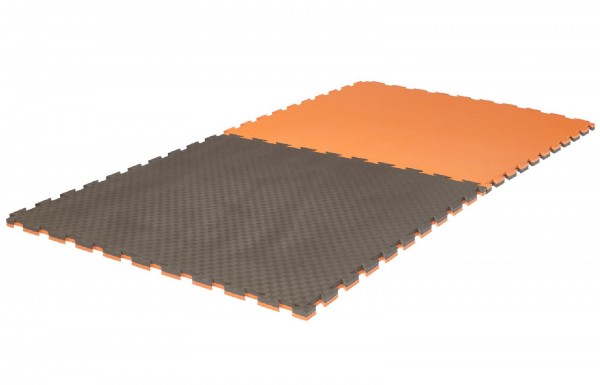Ju-Sports Puzzlematte Pro "Checker" 2 cm grau/orange Wendematte