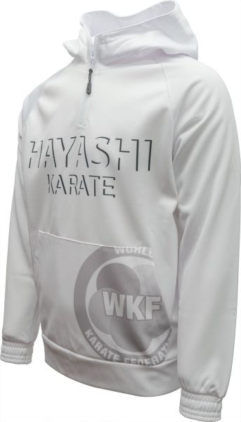 Hayashi Karate Hoodie Weiß Shades WKF