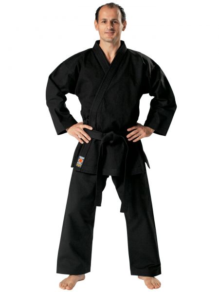 KWON Karateanzug Traditional schwarz 12 oz