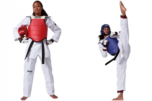 Taekwondo Wettkampf Weste Korea mit World Taekwondo (WT) Zulassung