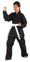 Schwarzer KWON CLUBLINE Ju-Jutsu Anzug für Kinder Shadow 8oz