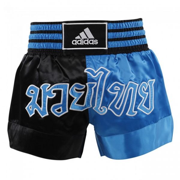  ADIDAS Thai-Boxing Short Black-Metallic blue