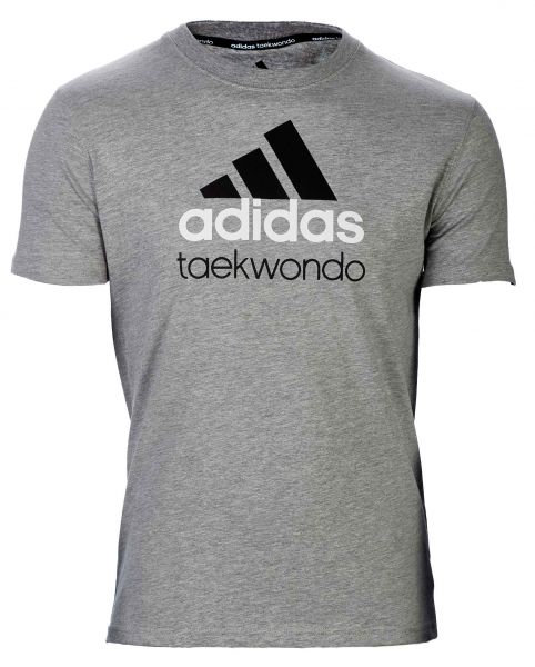 adidas Community line T-Shirt Taekwondo grau-schwarz