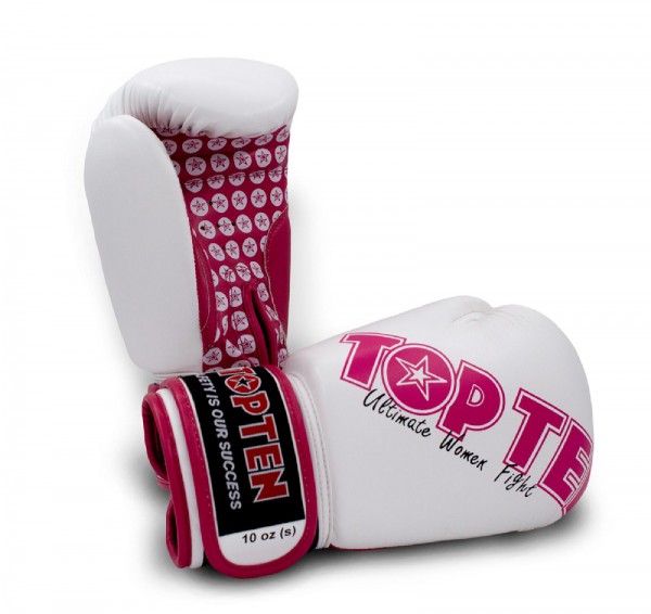 Top Ten Boxhandschue Woman Weiß-Pink