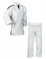 adidas Judo-Anzug "Training" weiß/schwarze Streifen, J500