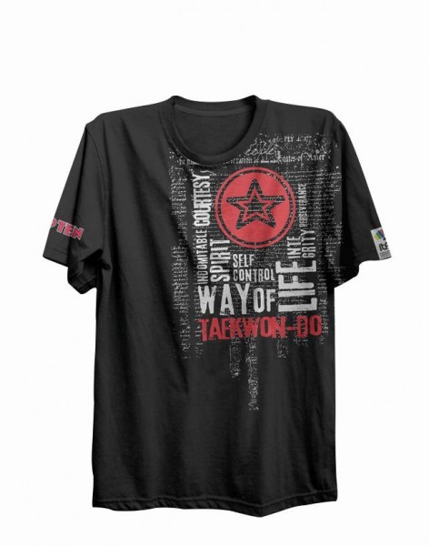 T-Shirt ITF Taekwon-Do Way of Life von Top Ten in schwarz