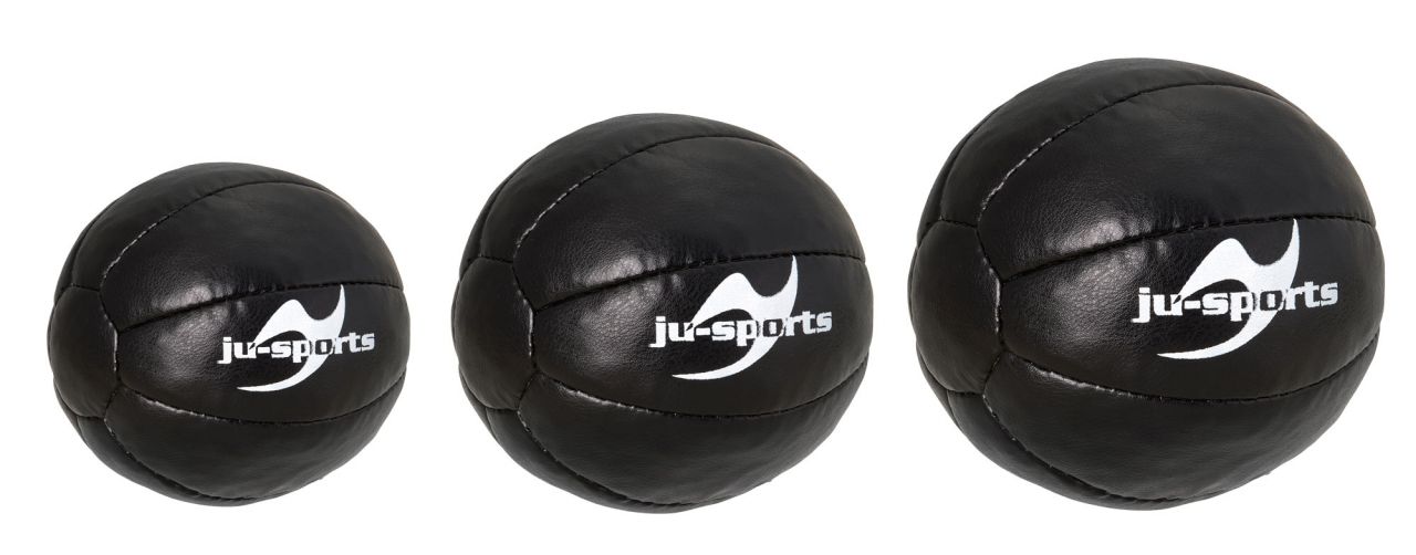 JU - SPORTS Ju-Sports Medizinball 3-er Set (1, 2 und 3 KG) Kunstleder