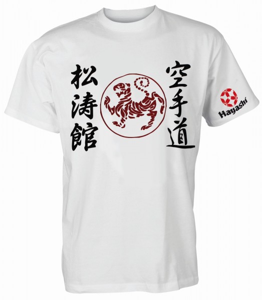 T-Shirt Shotokan Tiger von Hayashi in weiß