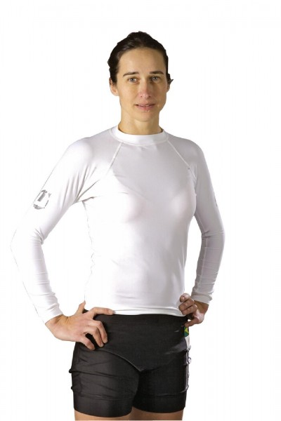 Ju-Sports Rash Guard langarm Under-Gi speziell für Damen weiß