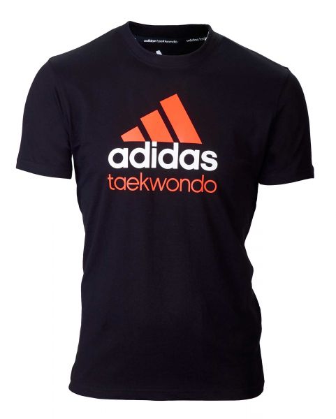 adidas Community line T-Shirt Taekwondo schwarz/orange