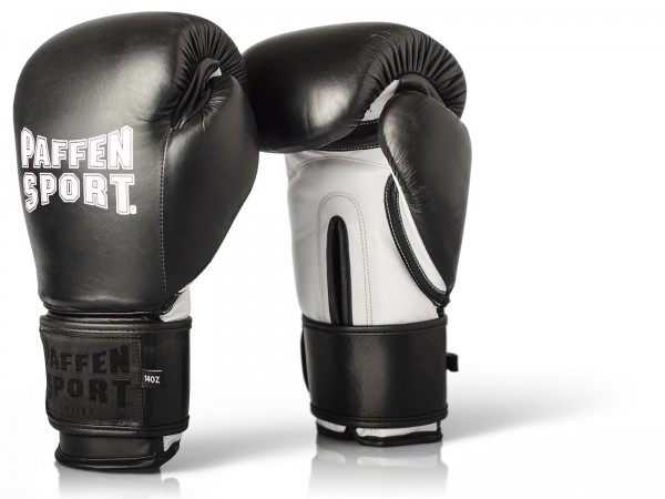 Paffen Sport Pro Klett Boxhandschuhe für das Sparring Schwarz-weiß