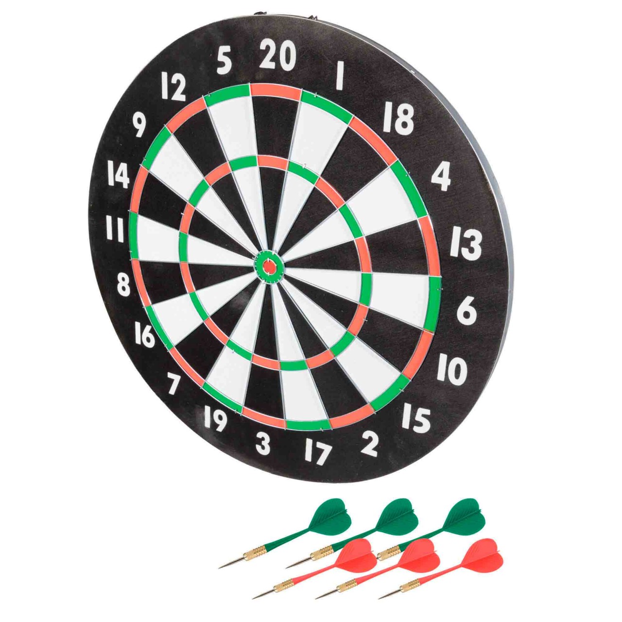 Ju-Sports Franklin Paper Dartboard Dartscheibe mit 6 Pfeilen