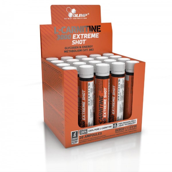 Olimp L-Carnitine 3000 Extreme Shots, 20 x 25 ml Ampullen
