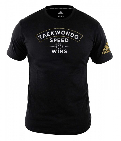 adidas Community line T-Shirt Taekwondo "Speed wins" black, adiTCL01
