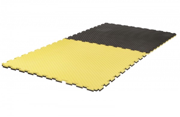Ju-Sports Puzzlematte Pro "Checker" 2 cm schwarz/gelb Wendematte