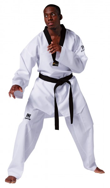 KWON Taekwondo Anzug Revolution - schwarzes Revers mit WT Anerkennung