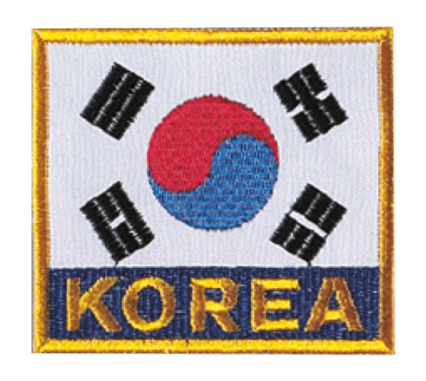 DANRHO Stickabzeichen Korea Flagge