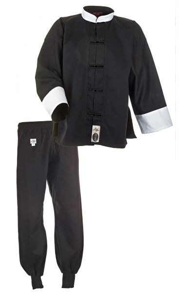 Ju Sports Kung Fu Anzug schwarz/weiß NEUES DESIGN