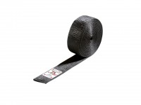 DANRHO Gürtel aus Kunstseide, Schwarz 4 cm breit