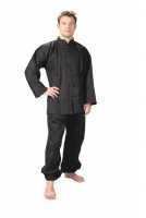 Ju-Sports Kung Fu Anzug schwarz, Baumwolle