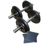 Ironsports Gummi Kurzhantelset, 2 x 10 kg Ironsports Gummi Kurzhantelset, 2 x 10 kg