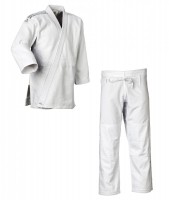 adidas Judo-Anzug "Contest" weiß/silberne Streifen, J650
