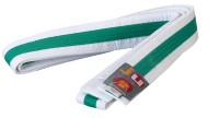 Ju-Sports Budogürtel weiß/grün/weiß