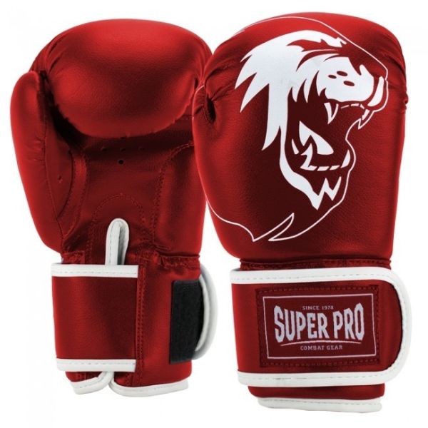 Super Pro Boxhandschuhe rot ganzer Handschuh