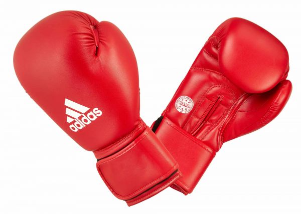 Boxhandschuhe Adidas rot 10 OZ Wako Boxzubehör
