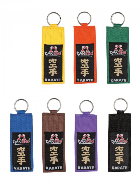 Danrho Karate Schlüsselanhänger Kyu-Grade in verschiedenen Farben