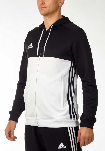 adidas T16 Team Hoodie Männer schwarz/weiß