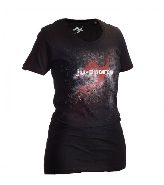 Ju-Sports Dark-Line T-Shirt Jush Explosion schwarz-rot Lady